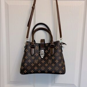 Stylish Brown Monogram Handbag brown crossbody
